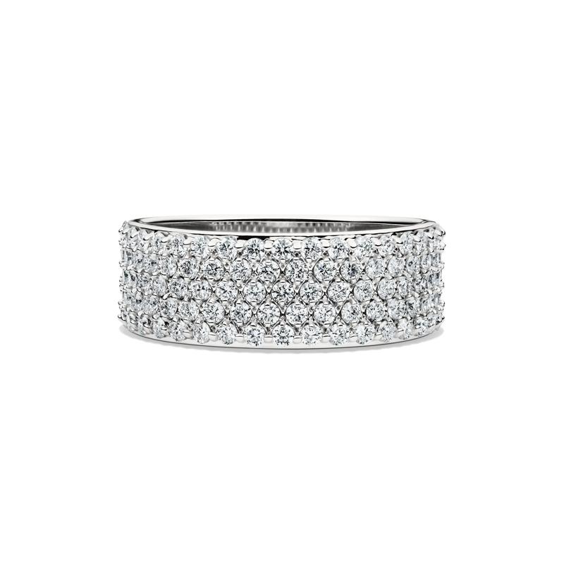 Lab Grown Diamond Pave Multi Row Band in 14K White Gold &#40;1 ct. tw.&#41; – Image 1 of 4
