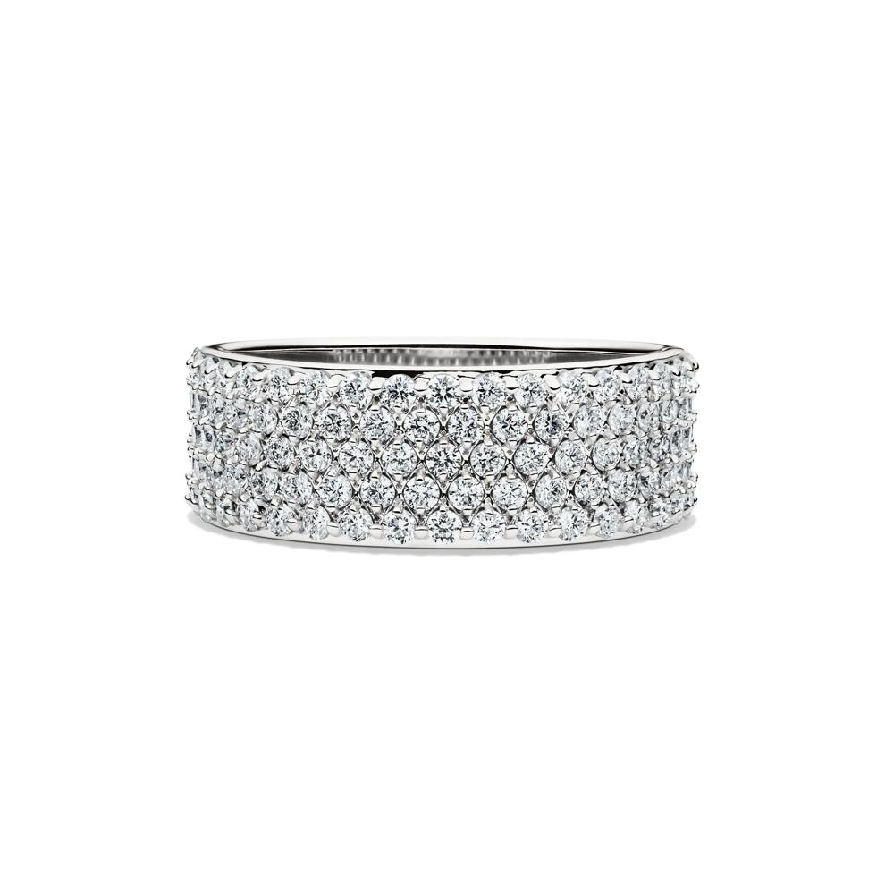 Lab Grown Diamond Pave Multi Row Band in 14K White Gold (1 ct. tw.) – Image 1 of 4
