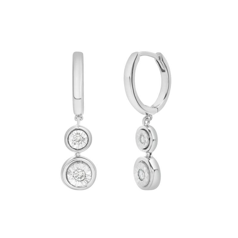 Diamond Earrings &amp; Round Pendant Necklace Box Set in Sterling Silver &#40;1/3 ct. tw.&#41; – Image 2 of 6