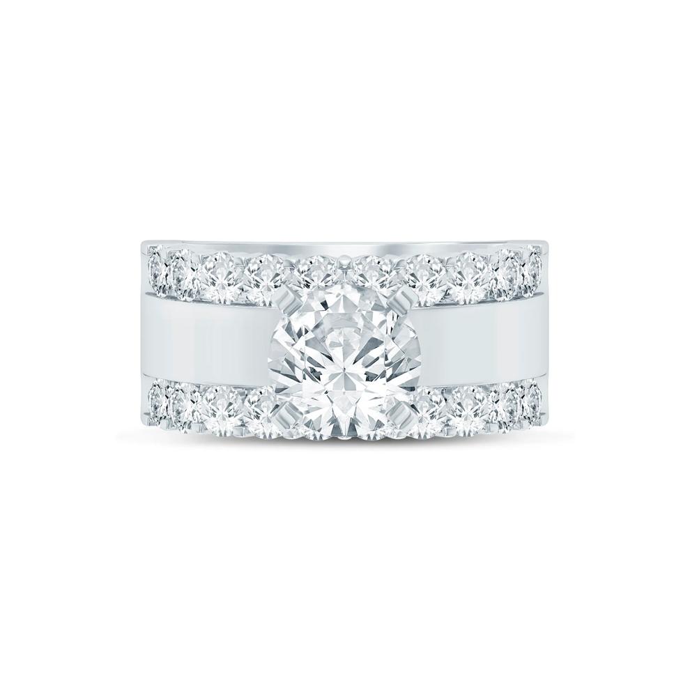 Lab Grown Diamond Semi-Mount Engagement Ring in 14K White Gold (1 1/2 ct. tw.) (Setting Only) – Image 1 of 6