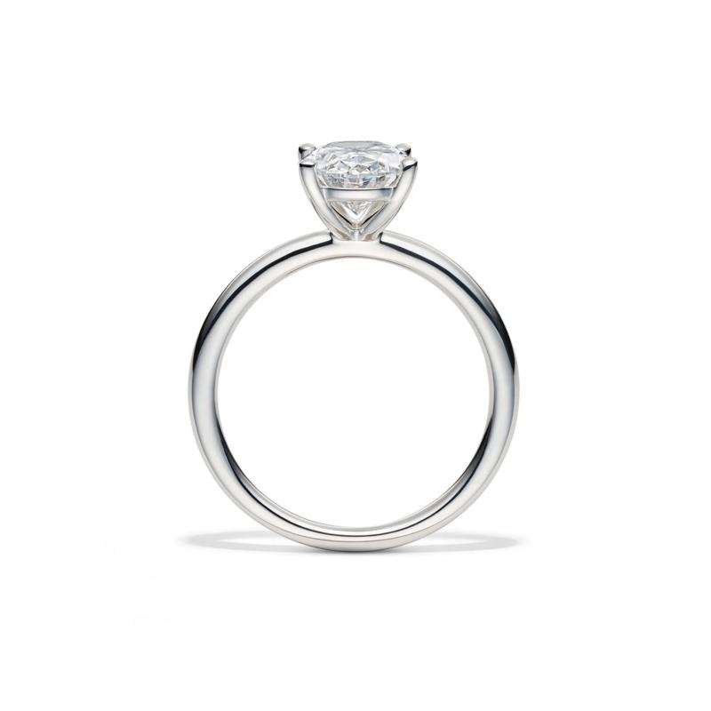 Lab Grown Diamond Oval Solitaire Engagement Ring in Platinum &#40;2 ct.&#41; – Image 2 of 4