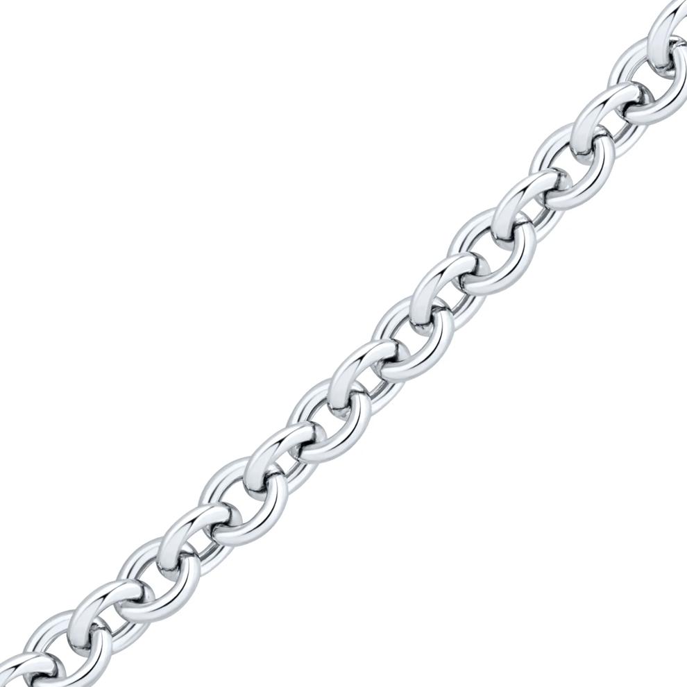 Rolo Link Necklace in Sterling Silver – Image 2 of 3