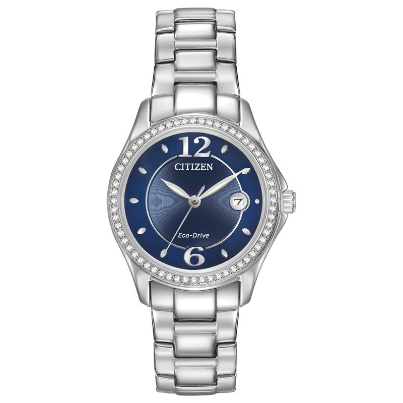 Ladies&#39; Silhouette Crystal Watch in Stainless Steel, 30MM – Image 1 of 4