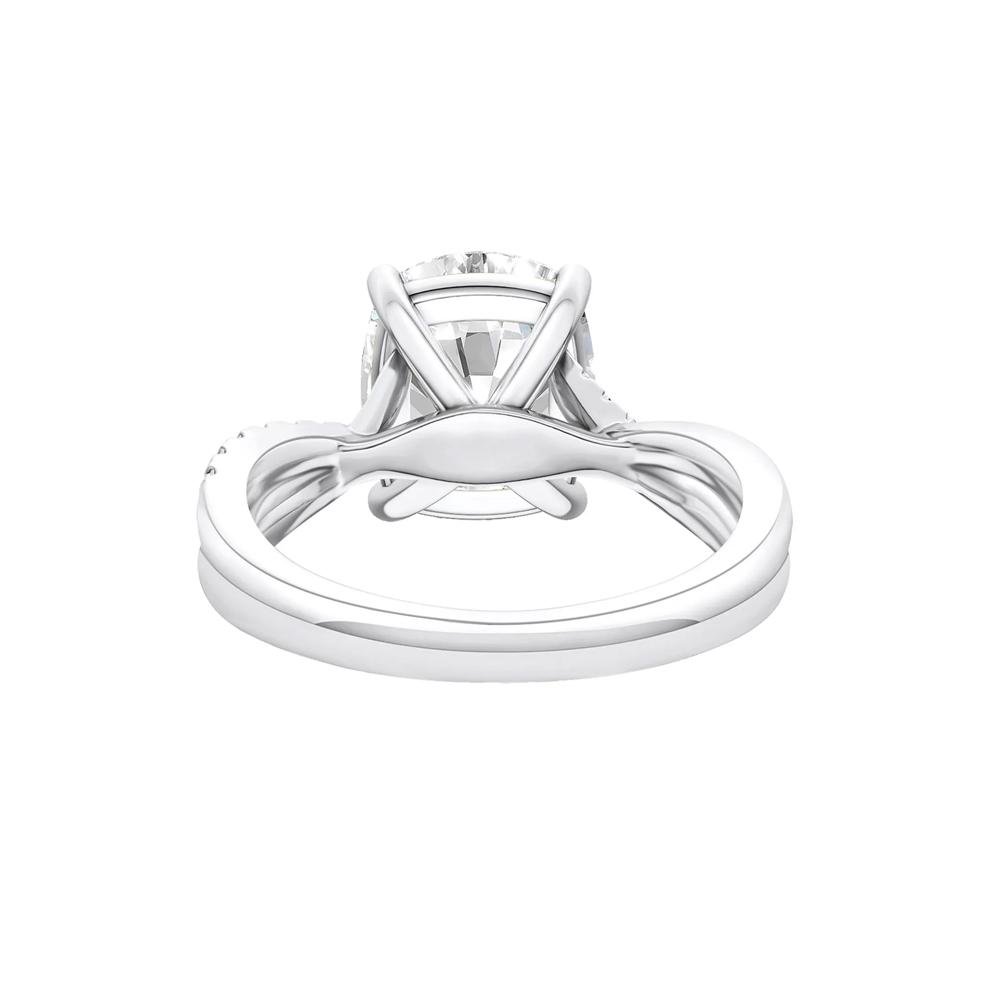 Lab Grown Diamond Elongated Cushion Engagement Ring in 14K White Gold (4 ct. tw.) – Image 4 of 4