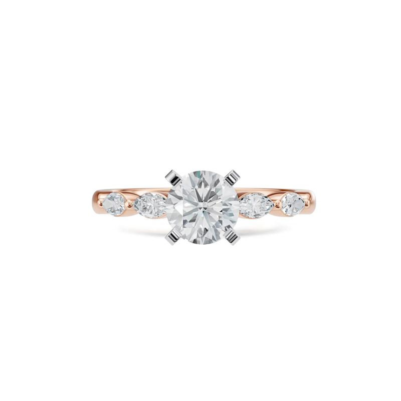 Lab Grown Diamond Semi-Mount Engagement Ring in 14K Rose &amp; White Gold &#40;Setting Only&#41; – Image 1 of 6