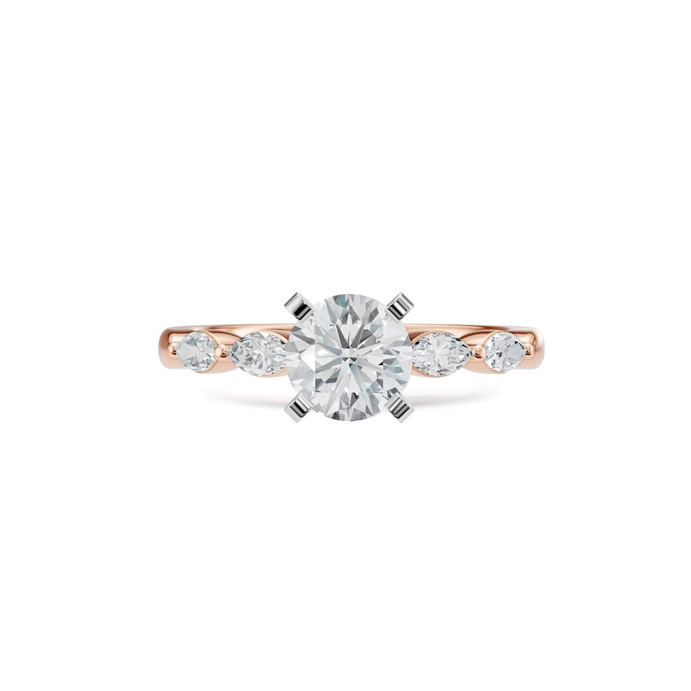 Lab Grown Diamond Semi-Mount Engagement Ring in 14K Rose &amp; White Gold (Setting Only) – Image 1 of 6