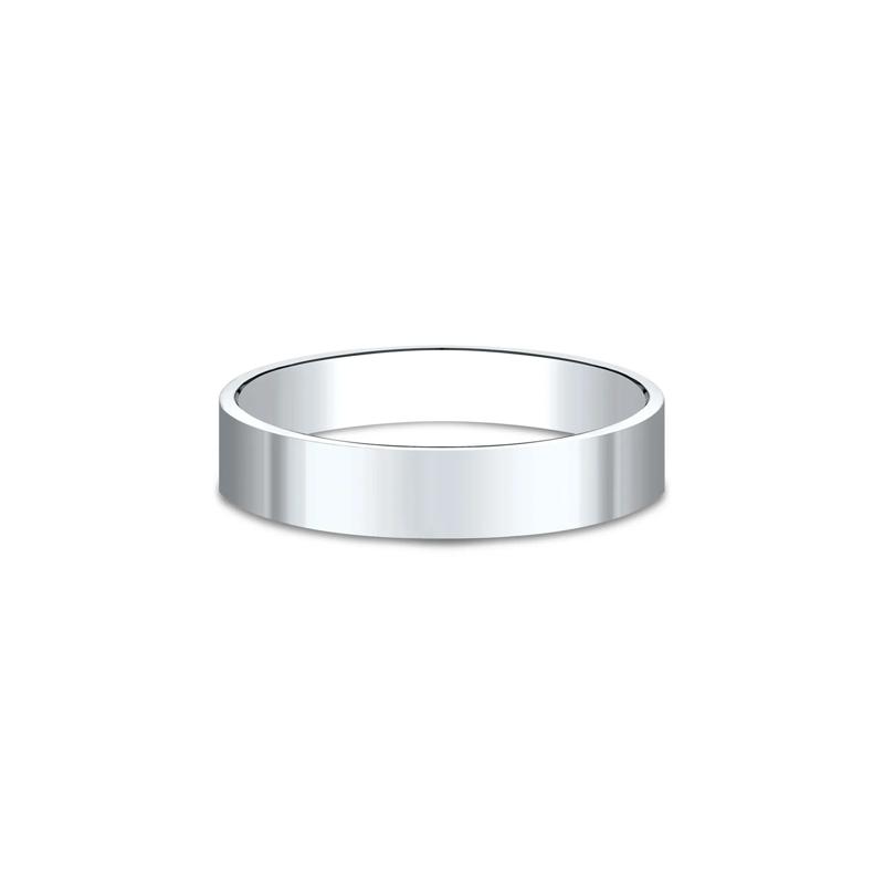 Flat Plain Wedding Band in 14K White Gold, 3MM – Image 1 of 3