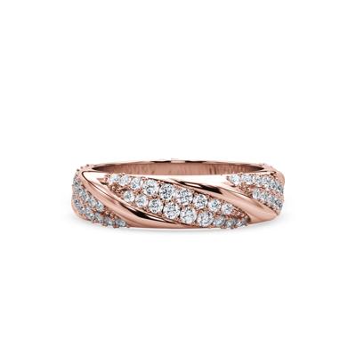 Diamond High Polish Twisted Eternity Band in 14K Rose Gold (7/8 ct. tw.)