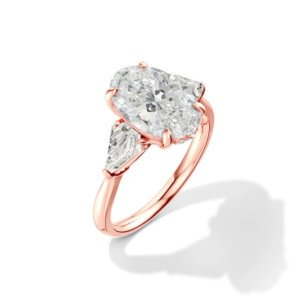 Neve Lab Grown Diamond Oval Engagement Ring in 14K Rose Gold (3 3/4 ct. tw.) – Image 4 of 4