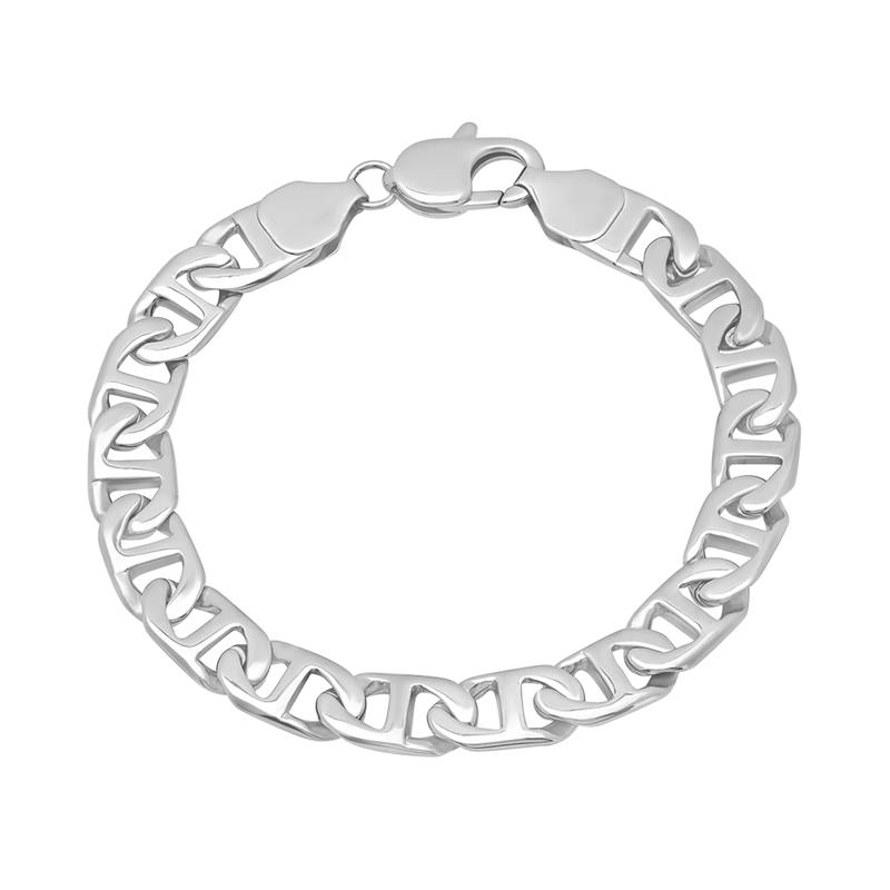 Flat Mariner Chain Bracelet in Stainless Steel , 6.5MM, 8.5&quot; – Image 1 of 3