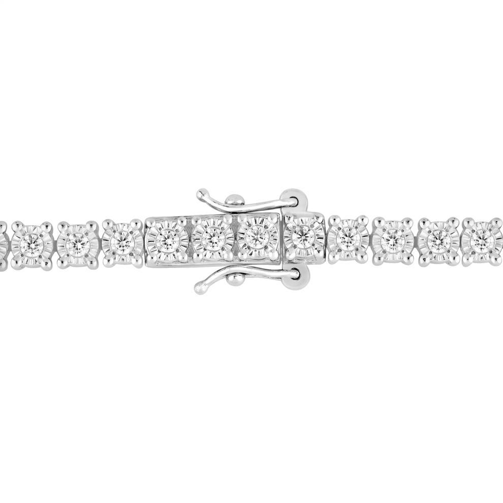 Men's Diamond Tennis Necklace in Sterling Silver, 20" (3 ct. tw.) – Image 4 of 4