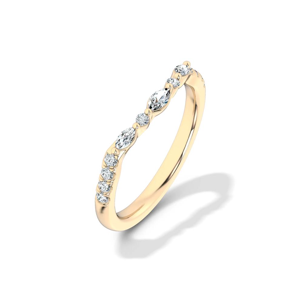 Diamond Contour Band in 14K Yellow Gold (1/4 ct. tw.) – Image 4 of 4