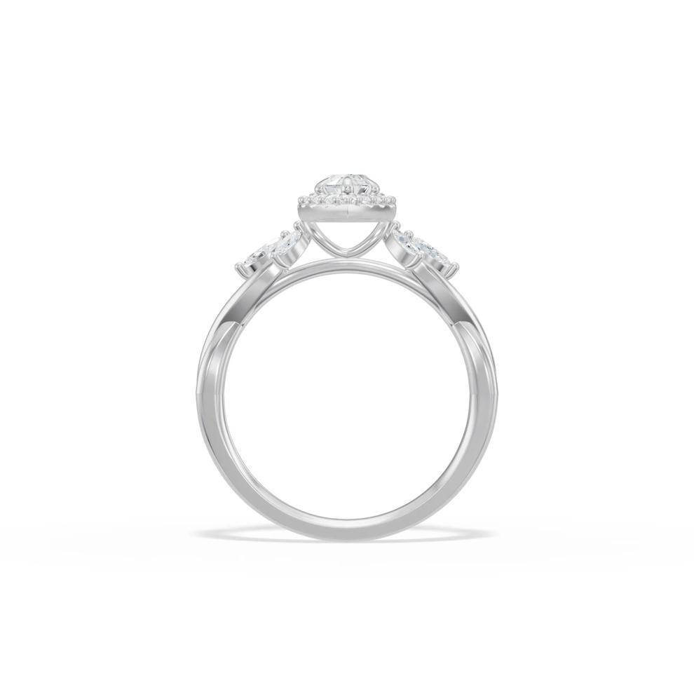 Diamond Marquise Halo Engagement Ring in 14K White Gold (7/8 ct. tw.) – Image 2 of 4