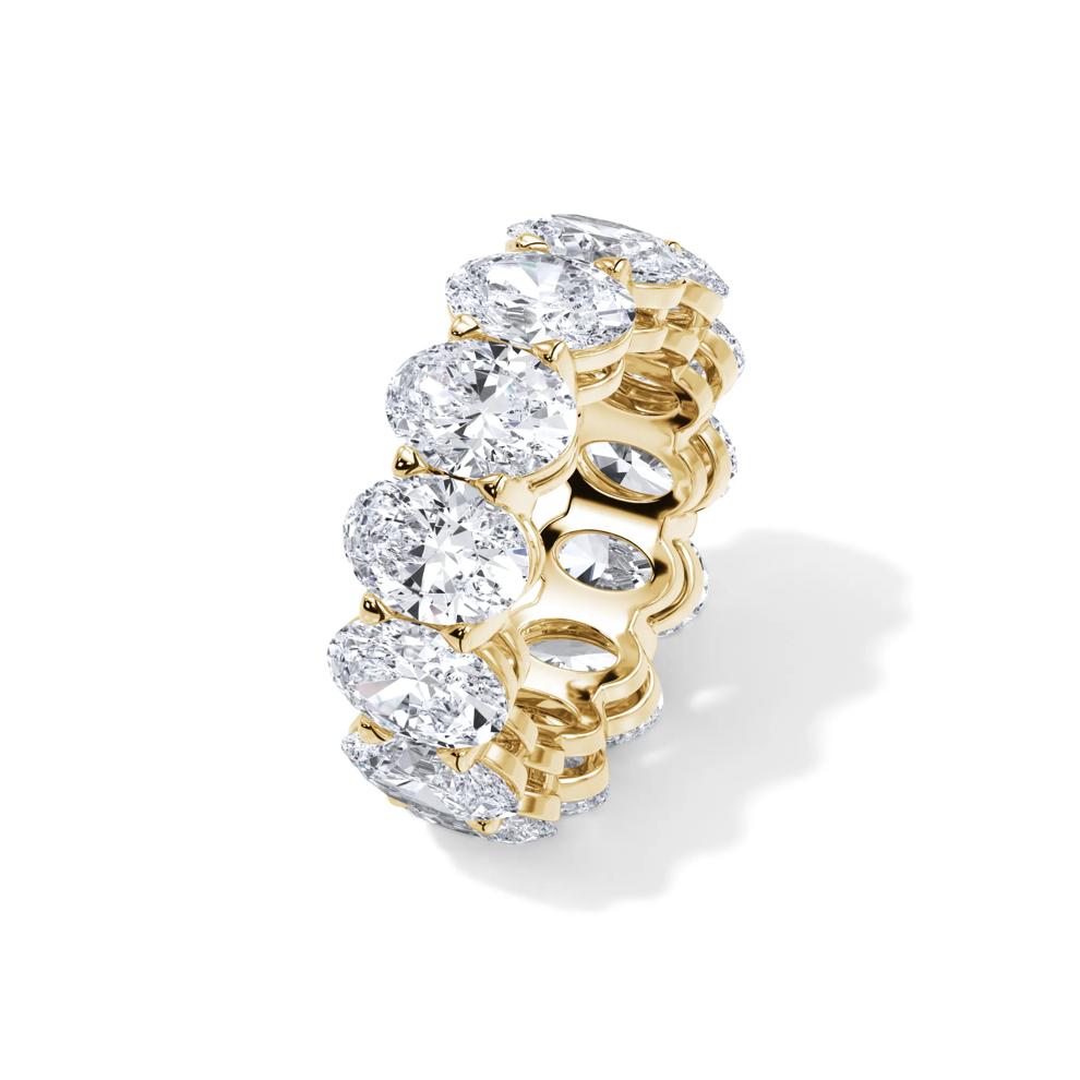 Lab Grown Diamond Oval Eternity Band in 18K Yellow Gold (13 ct. tw.) – Image 4 of 4