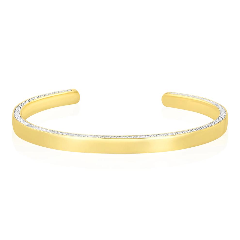 Men's Cuff Bracelet in Vermeil and Rhodium-Plated Sterling Silver – Image 1 of 2