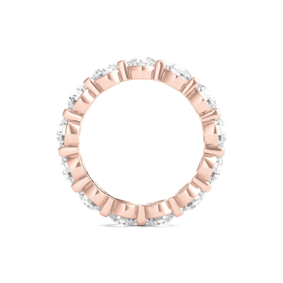 Round Brilliant-Cut Lab Grown Diamond Eternity Band in 14k Rose Gold (4 ct. tw.) – Image 2 of 3