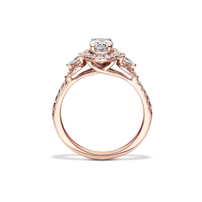 Lab Grown Diamond Oval Engagement Ring in 14K Rose Gold (1 ct. tw.) – Image 2 of 4