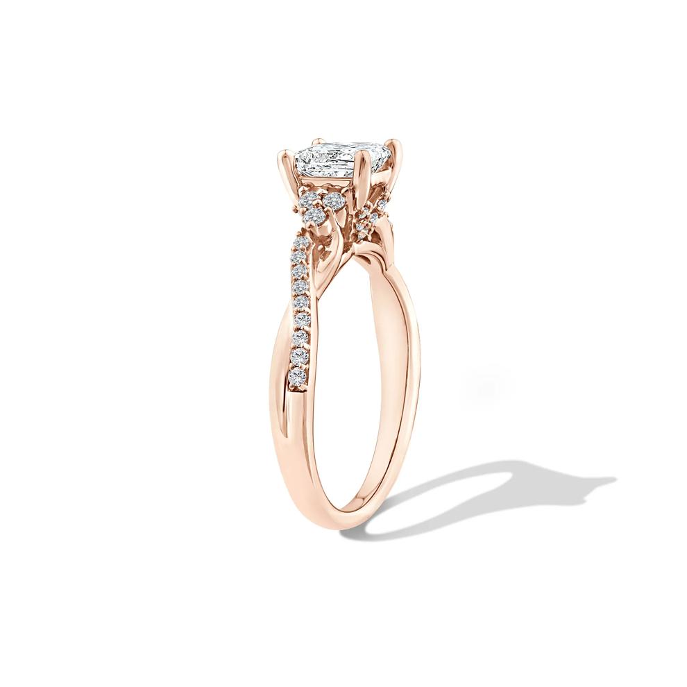 Lab Grown Diamond Princess-Cut Engagement Ring in 10K Rose Gold (1 1/4 ct. tw.) – Image 3 of 4