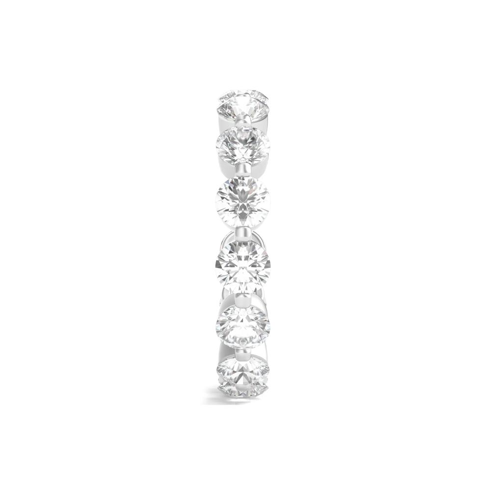 Round Brilliant-Cut Lab Grown Diamond Eternity Band in 14k White Gold (3 ct. tw.) – Image 3 of 3