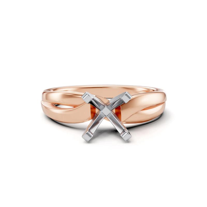 Open Crossover Semi-Mount Engagement Ring in 14K Gold &#40;Setting Only&#41; – Image 2 of 6