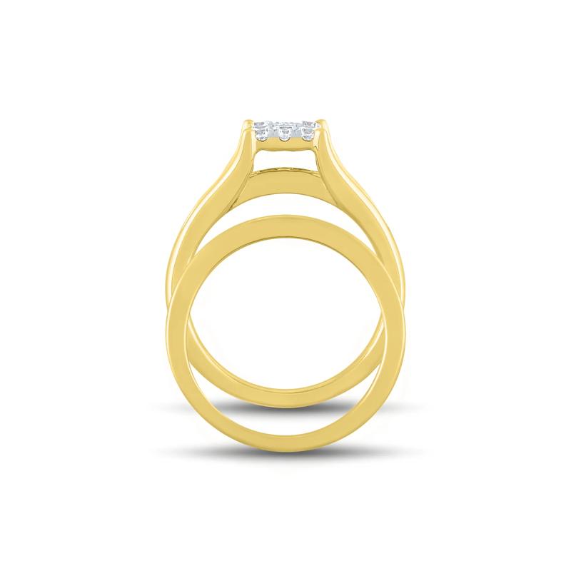 Composite Diamond Engagement Ring Set in 10K Yellow Gold &#40;1 ct. tw.&#41; – Image 2 of 5