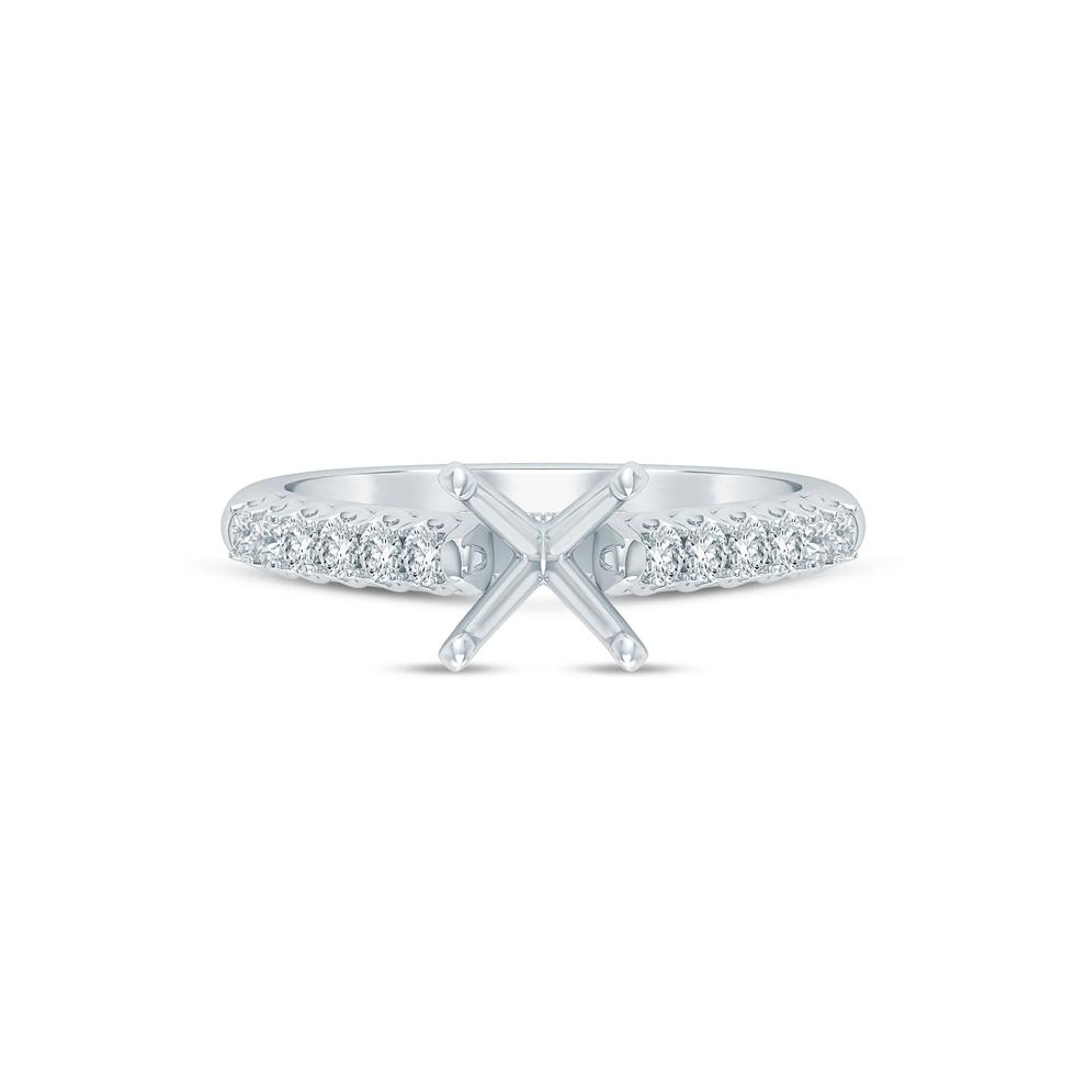 Lab Grown Diamond Semi-Mount Ring in 14K White Gold (1/2 ct. tw.) – Image 2 of 6