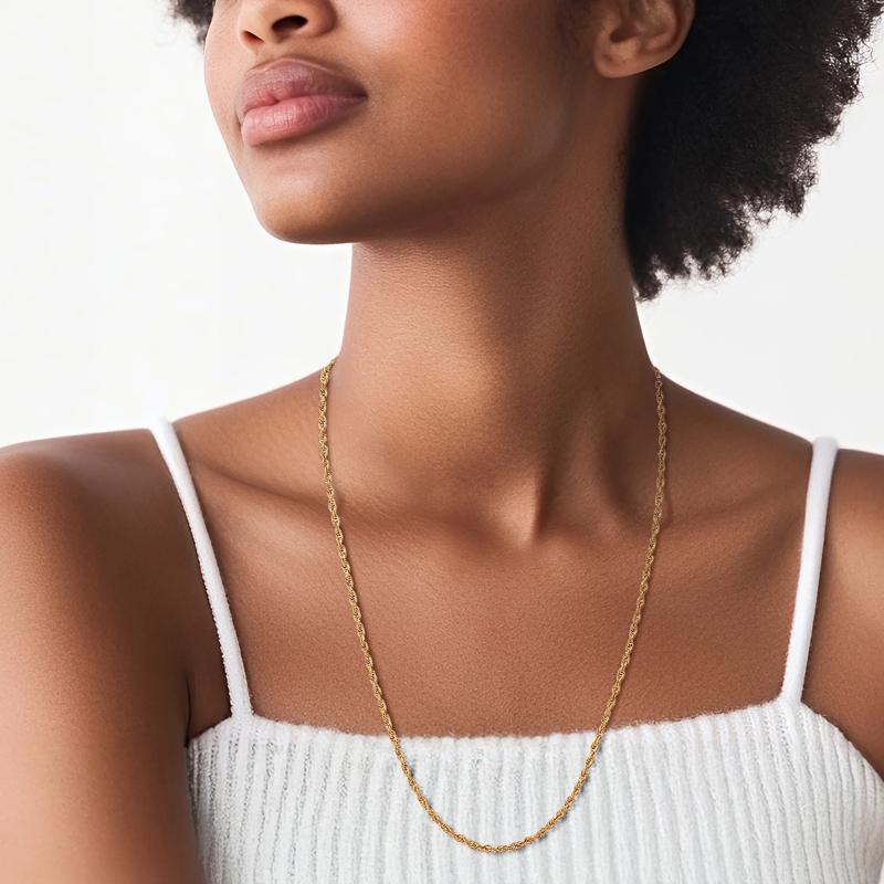 Glitter Rope Chain in 14K Yellow Gold, 22&quot; – Image 4 of 4