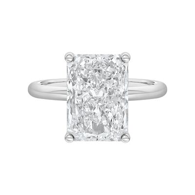 Lab Grown Diamond Radiant-Cut Solitaire Ring in 14K White Gold (5 ct.)