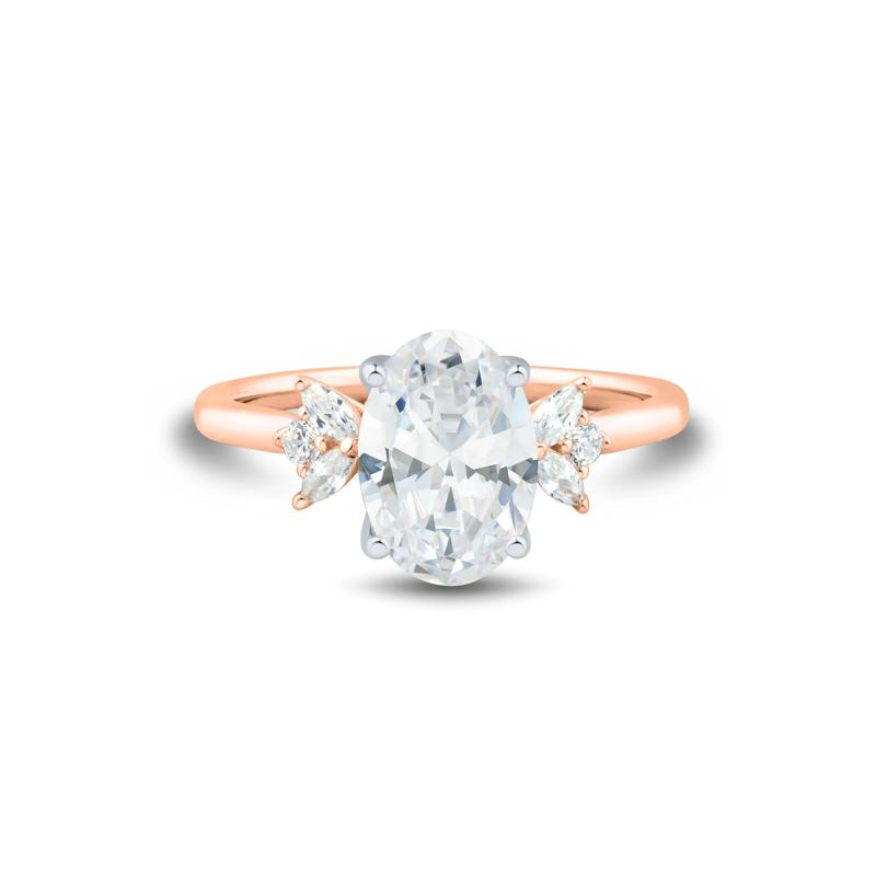Lab Grown Diamond Engagement Ring in 14K Rose Gold &amp; 14K White Gold &#40;2 1/3 ct. tw.&#41; – Image 1 of 3