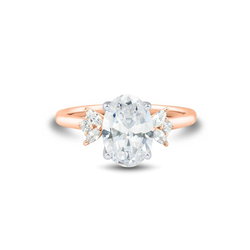 Lab Grown Diamond Engagement Ring in 14K Rose Gold &amp; 14K White Gold (2 1/3 ct. tw.) – Image 1 of 3