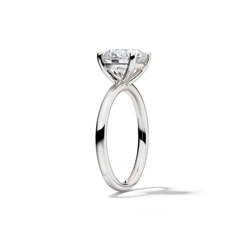 Lab Grown Diamond Solitaire Round Engagement Ring in 14k White Gold &#40;3 ct.&#41; – Image 3 of 4