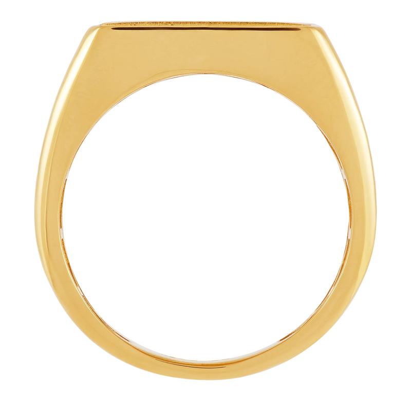 Men&#39;s Square Signet Ring in 14K Yellow Gold – Image 2 of 3