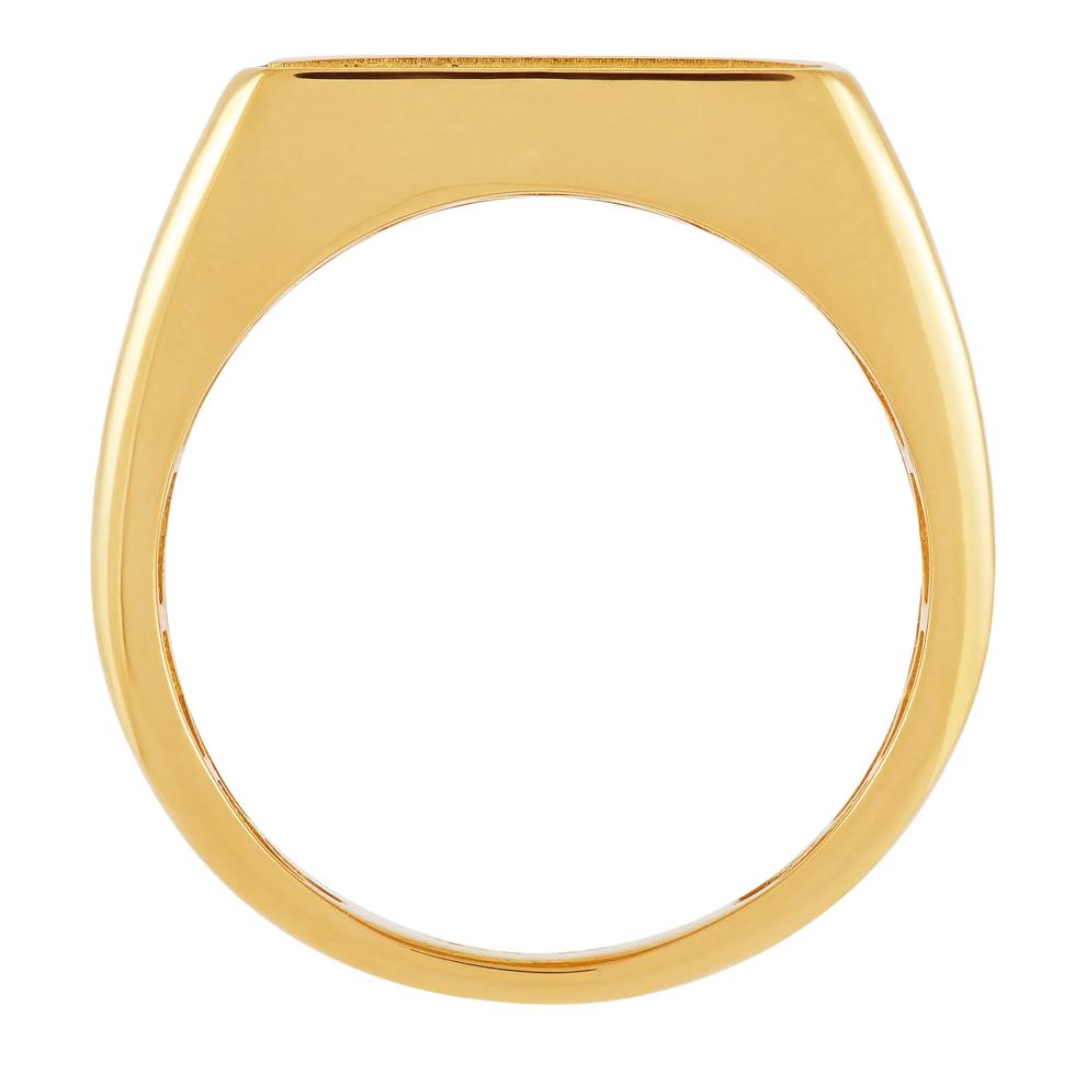 Men's Square Signet Ring in 14K Yellow Gold – Image 2 of 3
