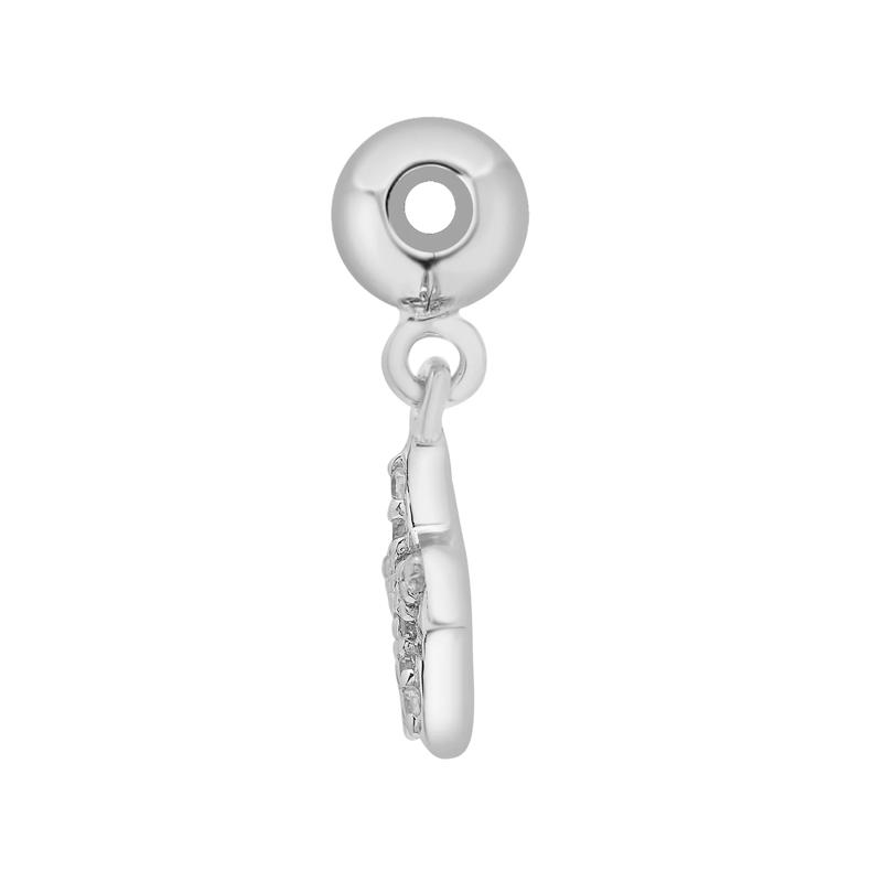 Diamond Accent Star Bead Charm in Sterling Silver – Image 2 of 3