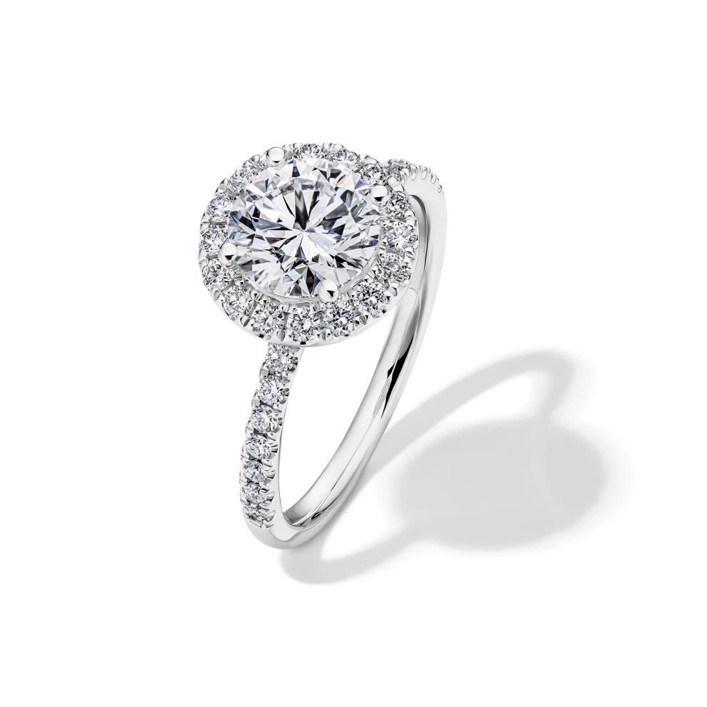 Lab Grown Diamond Halo Engagement Ring in 14K White Gold (2 ct. tw.) – Image 4 of 4