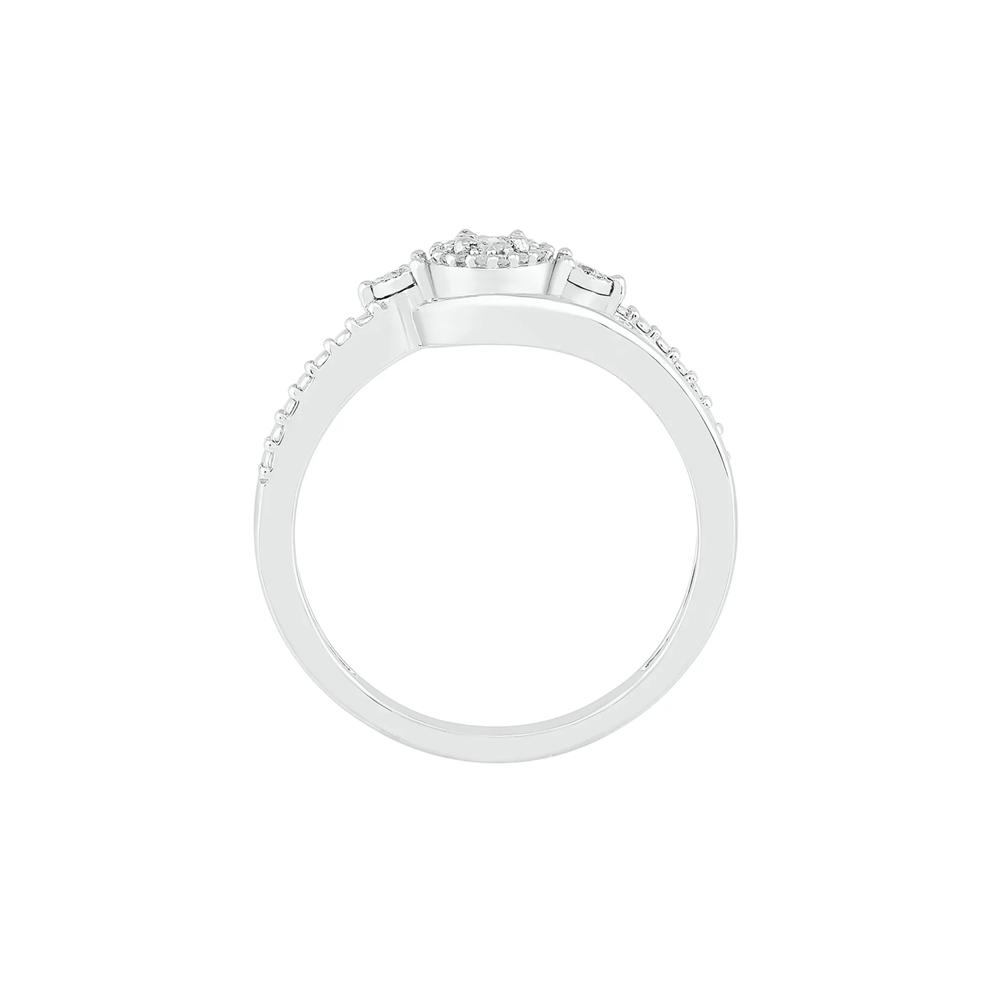 Diamond Halo Promise Ring in Sterling Silver – Image 2 of 3