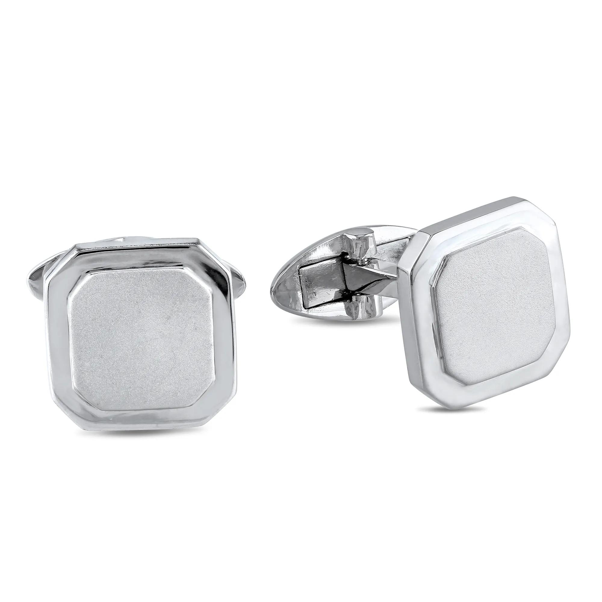 Men’s Classic Cufflinks in Sterling Silver