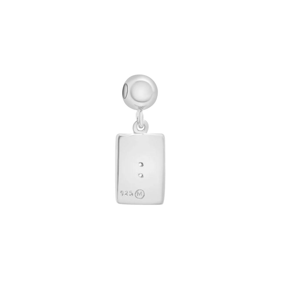 Diamond Accent Ace Card Bead Charm in Sterling Silver – Image 3 of 3