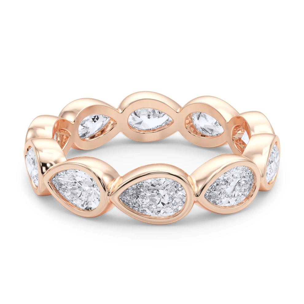 Diamond Bezel Pear-Cut Eternity Band in 14K Rose Gold (2 1/4 ct. tw.) – Image 5 of 5