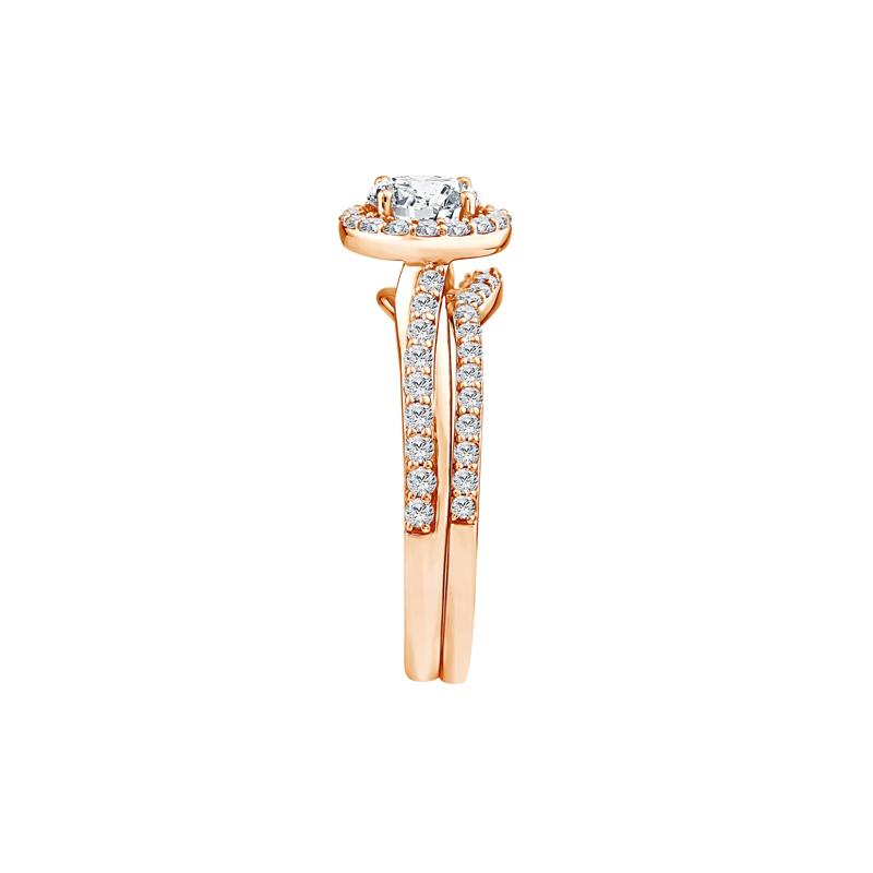 Lab Grown Diamond Engagement Ring Set in 10K Rose Gold &#40;1 1/5 ct. tw.&#41; – Image 3 of 3