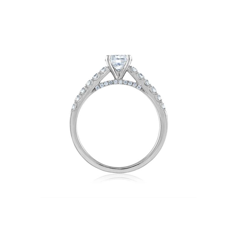 1/2 ct. tw. Lab Grown Diamond Semi-Mount Engagement Ring in 14K White Gold &#40;Setting Only&#41; – Image 2 of 6
