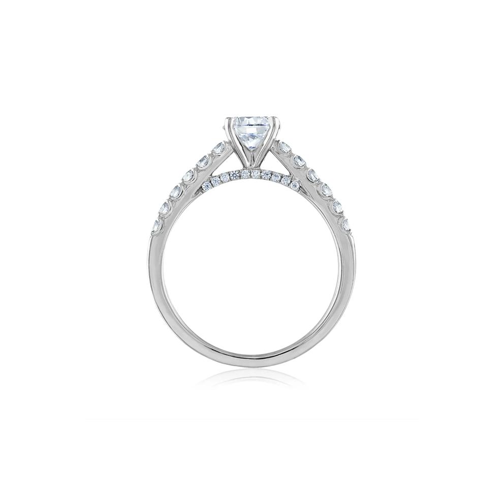1/2 ct. tw. Lab Grown Diamond Semi-Mount Engagement Ring in 14K White Gold (Setting Only) – Image 2 of 6