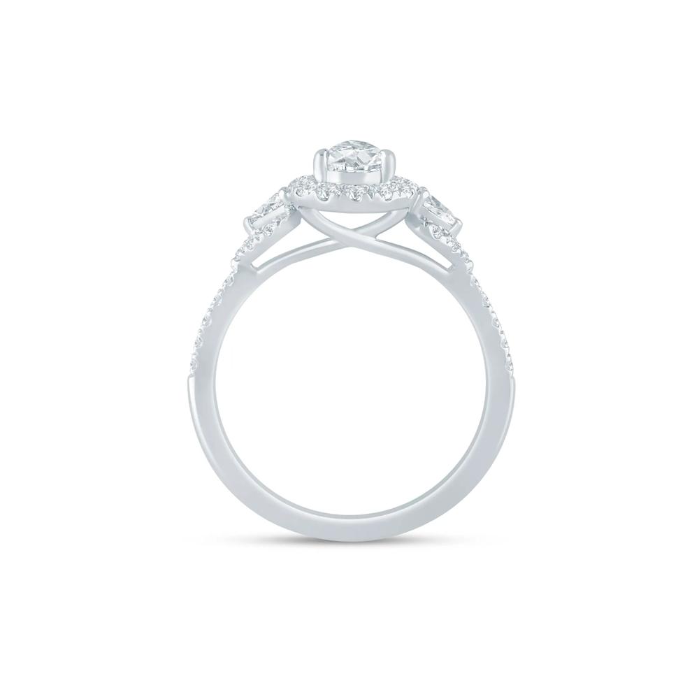 Lab Grown Diamond Pear Engagement Ring in 14K White Gold (1 ct. tw.) – Image 2 of 3