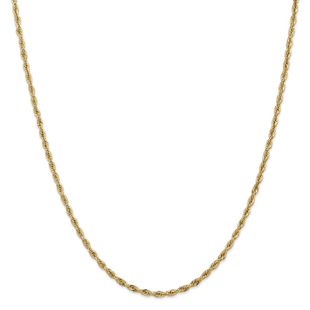 Semi-Solid Rope Chain in 14K Yellow Gold, 24" – Image 1 of 1