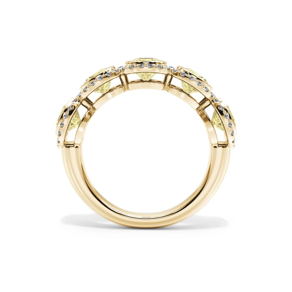 Lab Grown Diamond Yellow Cushion-Cut &amp; Round Anniversary Band in 14K Yellow Gold (3 ct. tw.) – Image 2 of 4