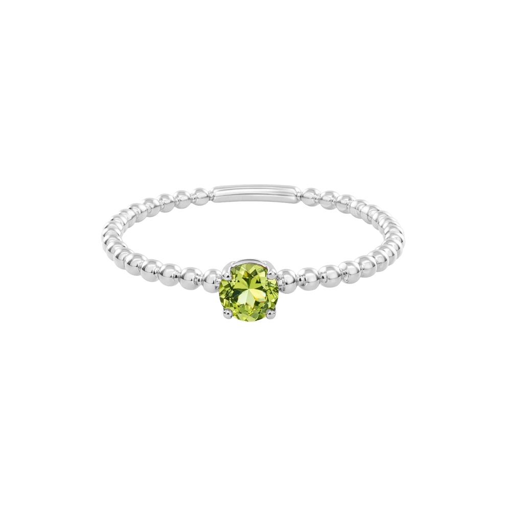 Peridot Beaded Shank Ring in Sterling Silver – Image 1 of 4