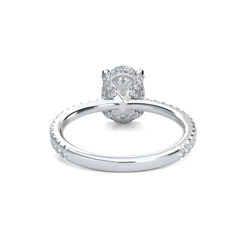 Oval Center Diamond Engagement Ring in Platinum &#40;2 3/8 ct. tw.&#41; – Image 5 of 5