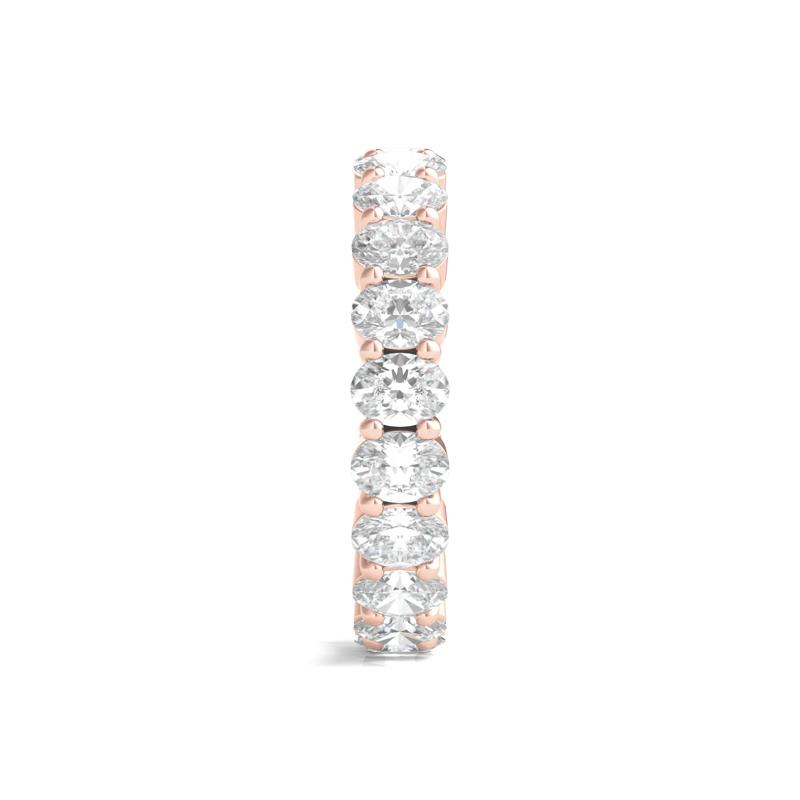 Lab Grown Oval Diamond Eternity Band in 14K Rose Gold (3 ct. tw.) – Image 3 of 3