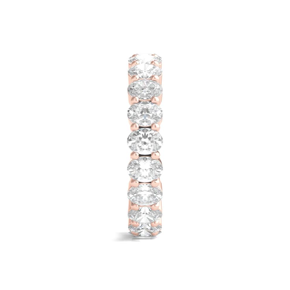 Lab Grown Oval Diamond Eternity Band in 14K Rose Gold (3 ct. tw.) – Image 3 of 3