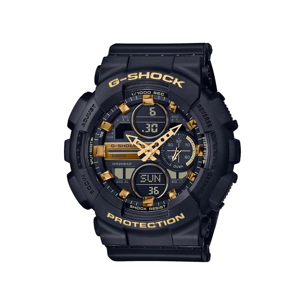 Ladies G-SHOCK Black Resin Watch with Yellow Gold-tone Accent – Image 1 of 2